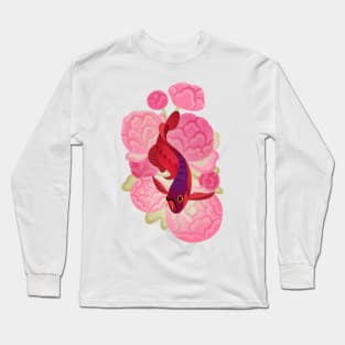 Arowana and peony2 Long Sleeve T-Shirt